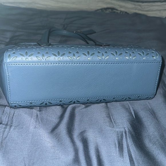 Coach Teal Taylor Eyelet Leather Carryall - Picture 15 of 16